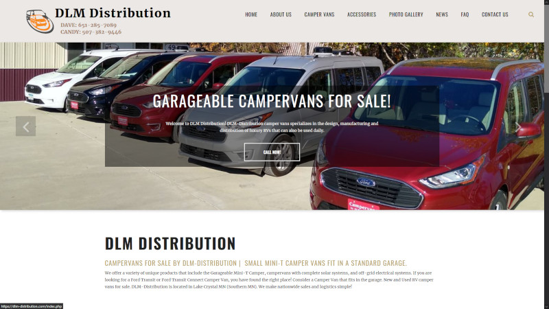 DLM Distribution website screenshot