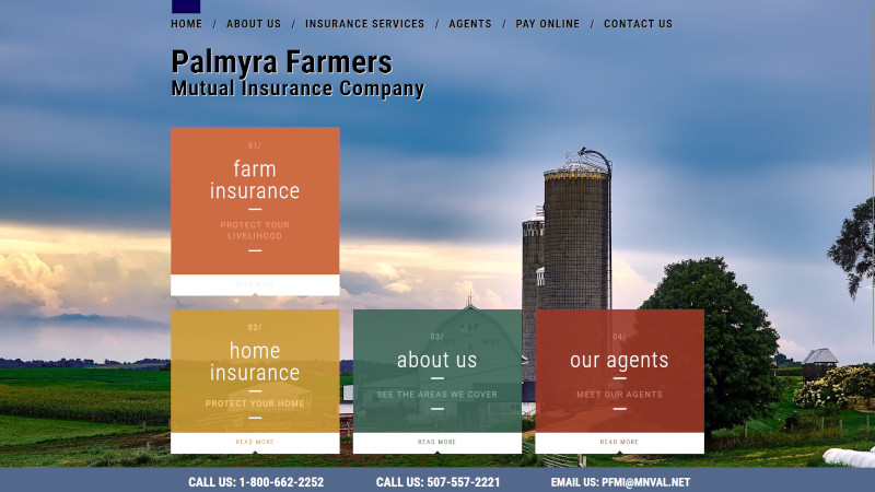 Palmyra Insurance website screenshot