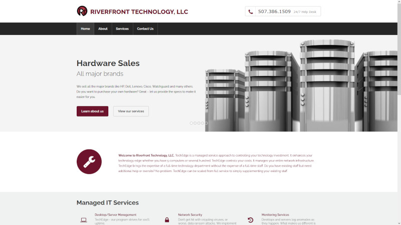 Riverfront Technology website screenshot